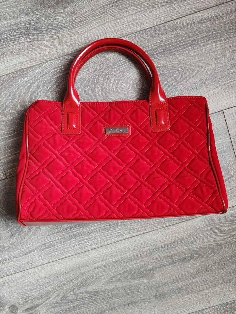 Vera Bradley Quilted Handbag In Tomato Red